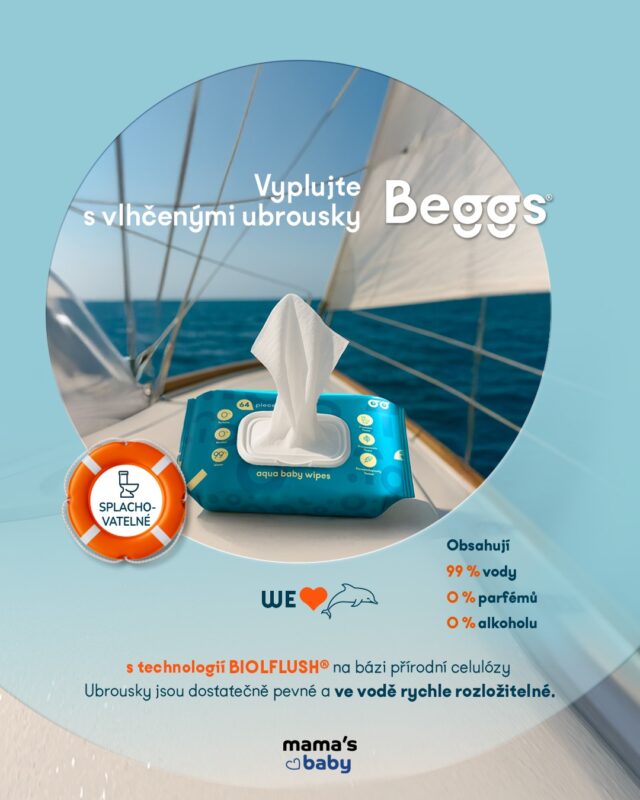 🌊 Vyplujte s wipeskami!
Naše vlhčené ubrousky jsou jemné k pokožce miminka – a stejně tak šetrné k přírodě.

✔️ Kompostovatelné a splachovatelné díky technologii BioFlush®.
✔️ Vhodné na tělo i obličej.
✔️ Dermatologicky šetrné, bez zbytečností.
✔️ Praktické znovuuzavíratelné balení.

Ať už jste na cestách, nebo doma – s wipeskami Beggs vás nic nezaskočí. Tento víkend na @mamasbaby_czsk navíc se slevou 25 %.

 #nacesty #akce #zivotsdetmi #slevyaakce #ceskaznacka #travelhacks #tipypromaminky #wipes #vlhceneubrousky