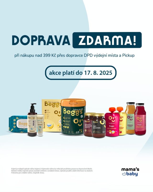 Doprava zdarma? Yes, please! 🚚

Do 17. 8. nakupujte na @mamasbaby_czsk bez poštovného!

Využijte akci třeba k přípravě na cesty nebo doplnění domácích zásob – mlíčka, kaše, příkrmy, ubrousky a kosmetika nebo doplňky stravy se nikdy neztratí. ✨

📦 Platí pro nákup nad 399 Kč s dopravcem DPD (výdejní místo nebo Pickup).

#akce #FreeShipping  #dopravazdarma  #slevyaakce  #nakupujonline #nakupujeme  #dpd